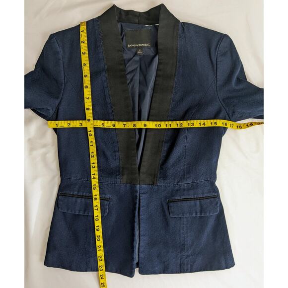 BANANA REPUBLIC Denim Tuxedo Blazer Size 2 - Picture 10 of 11